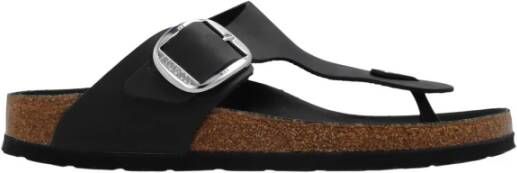 Birkenstock Zwarte Gizeh Big Buckle Slides Black Dames