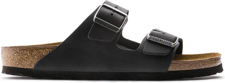 Birkenstock Klassieke Unisex Sandaal van Geolied Nubuck Leer Black Heren