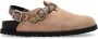 Birkenstock Natuurlijke Slangenstijl Sandalen Beige Dames - Thumbnail 8