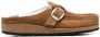 Birkenstock Suède Bontgevoerde Sandalen Brown - Thumbnail 1