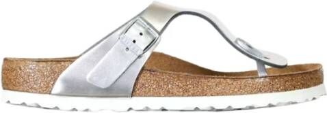 Birkenstock Gizeh Dames Slippers Metallic Silver Regular fit | Zilver | Leer - Foto 6