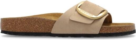 Birkenstock Slippers Madrid Grote Gesp Beige Dames