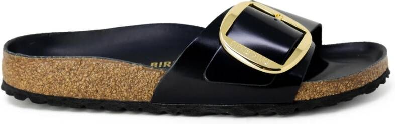 Birkenstock Low-Top Sneakers Sandale Madrid Big Buckle Natural Leather in zwart - Foto 6