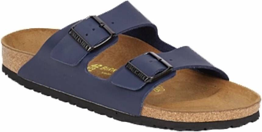 Birkenstock Smalle Arizona Sandalen Birko-Flor Materiaal Blauw Heren