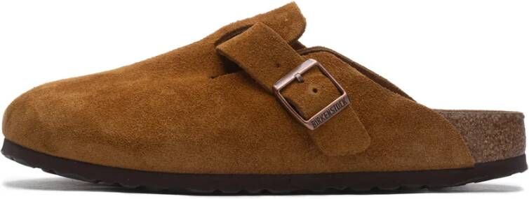 Birkenstock Boston SFB Mink narrow Veloursleder Suede Dames Pantoffels Mink - Foto 7