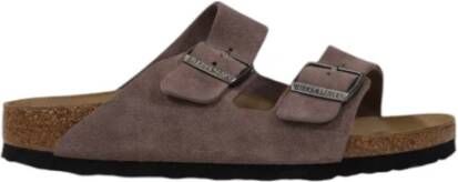 Birkenstock Suede Sliders Purple Dames