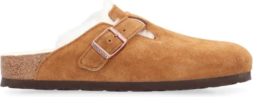 Birkenstock BOSTON SHEARLING SUEDE LEATHER pantoffels pantoffels Cognac - Foto 19
