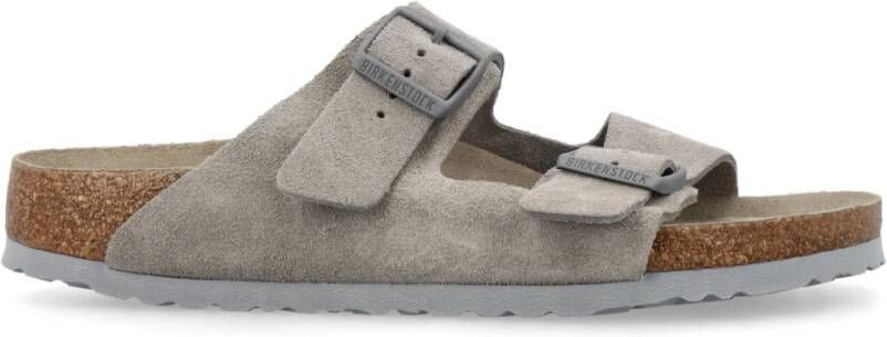 Birkenstock Suede Sandalen Gray Heren