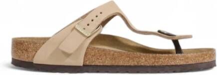 Birkenstock Suede Sandalen Herfst Winter Collectie Beige Dames