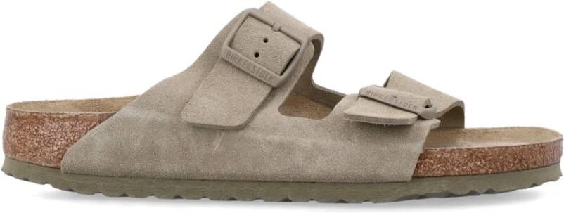 Birkenstock Suède Sandalen met Verstelbare Banden Green Heren