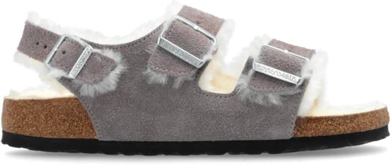 Birkenstock Suede Sandalen `Milano` Gray Dames