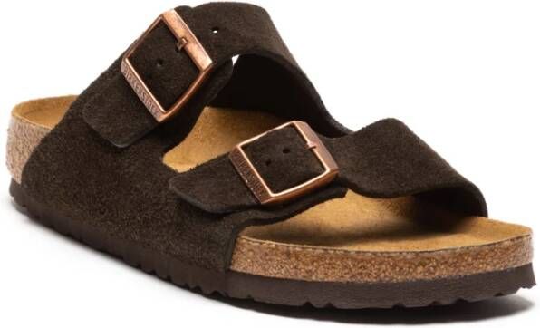 Birkenstock Arizona SFB Suède Sandalen Black Heren