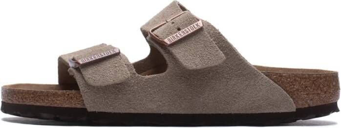 Birkenstock Suede Taupe Sandalen
