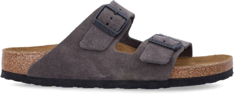 Birkenstock Suède Zomer Sandalen Gray Heren