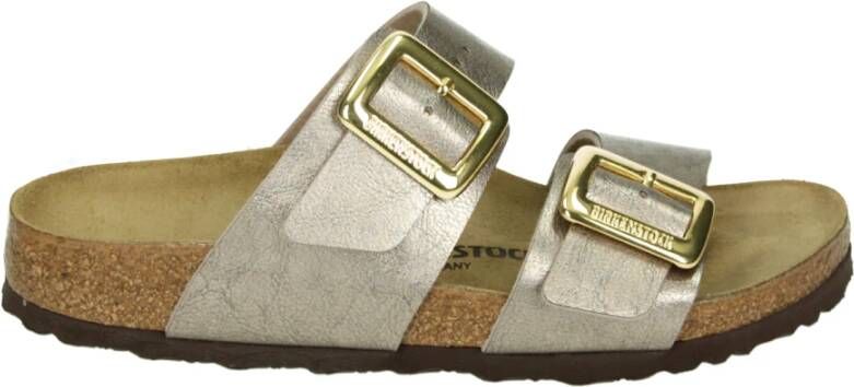 BIRKENSTOCK Slippers Dames Sydney Cushion Buckle Maat: 39 Materiaal: Leer Kleur: Bronskleurig - Foto 12