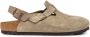 Birkenstock Taupe Suède Leren Klomp - Thumbnail 1