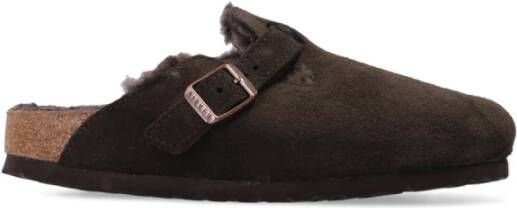 Birkenstock slipper BOSTON Shearling Mocca Suede Leather narrow - Foto 8