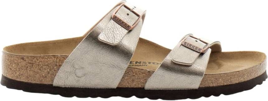 Birkenstock Sydney Birko-Flor Smalle Sandalen voor Dames Grijs Dames - Foto 3