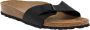 Birkenstock Madrid Dames Slippers Metallic Black Narrow fit | Zwart | Imitatieleer - Thumbnail 38