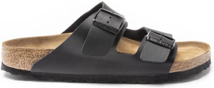 Birkenstock Comfortabele zwarte sliders voor heren Black Heren