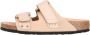 Birkenstock Nubuck Leren Sandalen met Verstelbare Banden Beige Dames - Thumbnail 1
