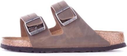 Birkenstock Unisex Logo Sandalen met Gespen Beige Unisex