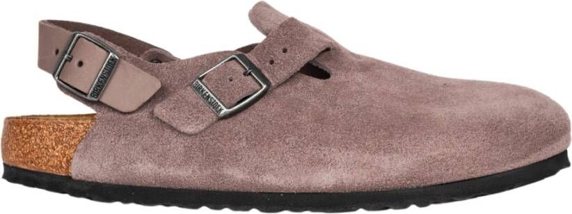 Birkenstock Verbleekte Paarse Suède Sandalen Purple Dames