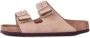 Birkenstock Verstelbare Logo Sandalen Rubberen Zool Beige Dames - Thumbnail 7