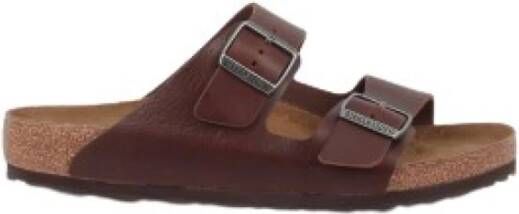 Birkenstock Vintage Wood Roast Sliders Bruin Heren