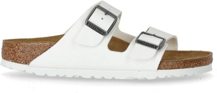 Birkenstock Witte Birko-Flor Sandaal met Kurken Binnenzool White Dames