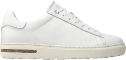 Birkenstock Witte Leren Sneakers met Verwijderbaar Kurk-Latex Voetbed White