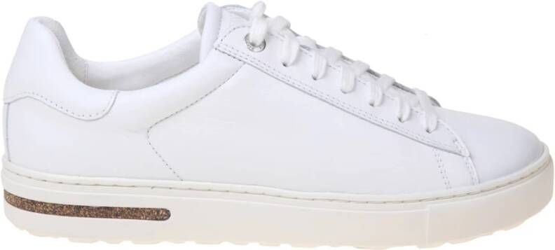 Birkenstock Witte Leren Lage Sneakers met Kurken Binnenzool White Dames