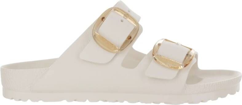 Birkenstock Witte rubberen sandalen met oversized gesp