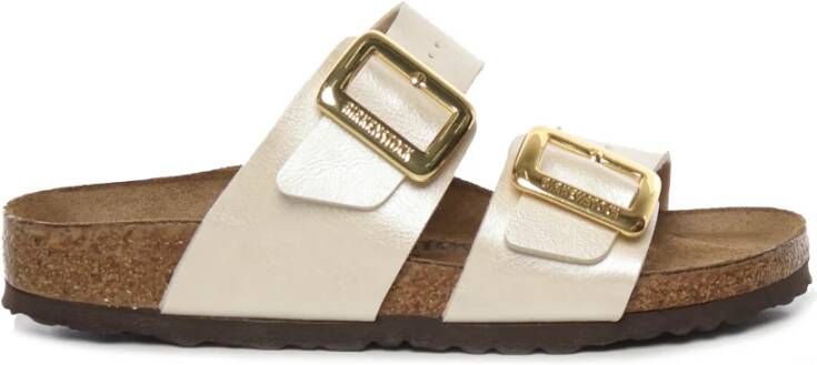 Birkenstock Witte Sandalen met Kurken Voetbed