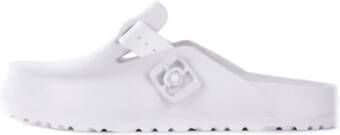 Birkenstock Witte Sandalen met Zijlogo Gesp White Dames