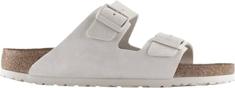 Birkenstock Zachte voetbed suède antiek wit sneakers