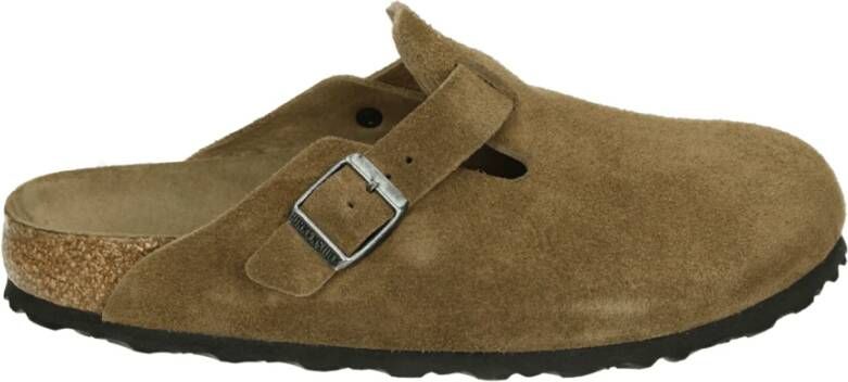 Birkenstock Slippers BOSTON SFB LEVE DARK TEA TONAL FB