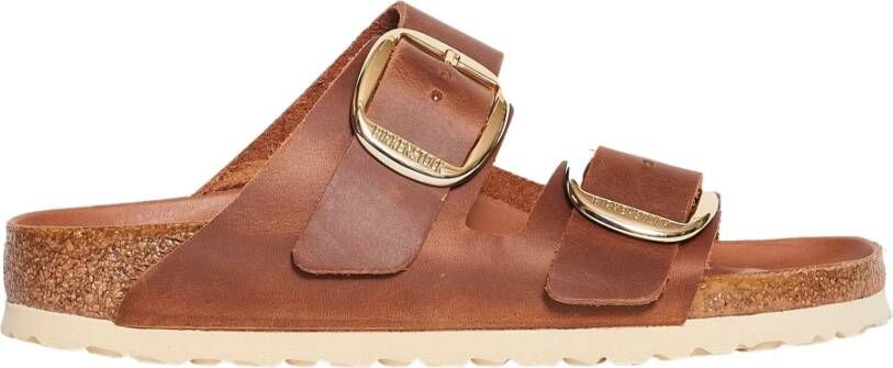 Birkenstock ssandalen Arizona Big Buckle Natural Leather Oiled Etroit Bruin - Foto 15