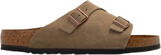 Birkenstock Zurich Heren Slippers Taupe Regular-fit Taupe Suède