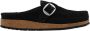Birkenstock Sandalen Black Buckley Shearling Suede Slip-On Shoes in zwart - Thumbnail 2