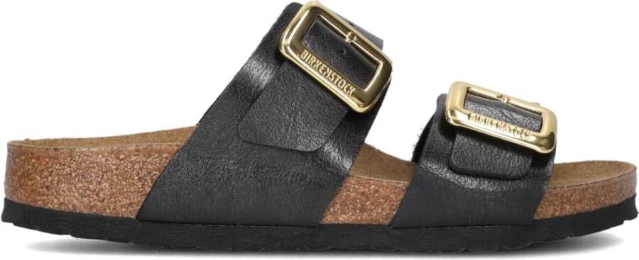 BIRKENSTOCK Slippers Dames Sydney Cushion Buckle Maat: 40 Materiaal: Leatherlook Kleur: Zwart - Foto 4