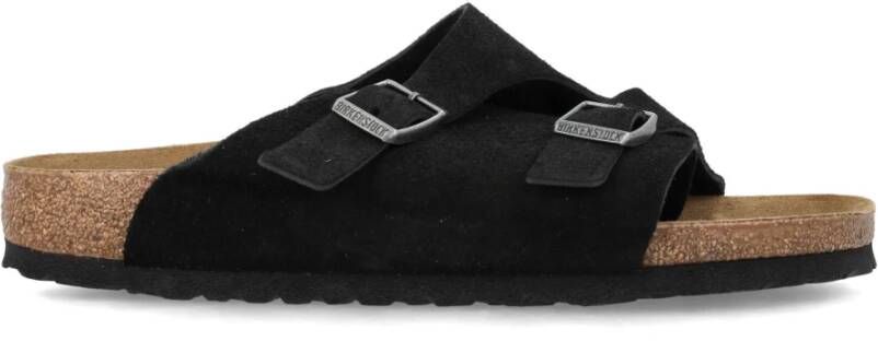 Birkenstock Zwarte Gesloten Sandalen met Verstelbare Gespen Black Heren