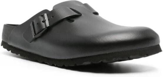Birkenstock Zwarte Kalfsleren Instapslip-ons Black Heren
