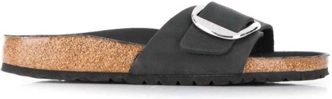 Birkenstock Zwarte leren Madrid sandalen Black Dames