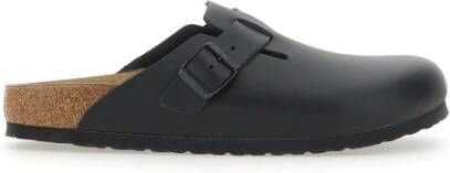 Birkenstock Zwarte Leren Sandalen Klassiek Model Black Heren