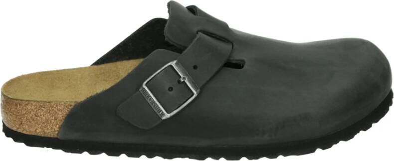 Birkenstock Boston Black narrow Fettleder Oiled Leather Unisex Pantoffels Zwart - Foto 13