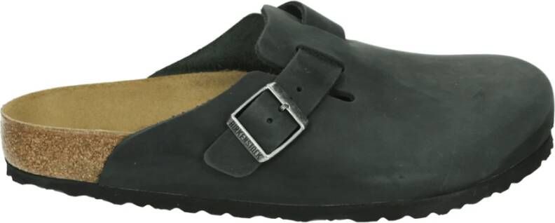 Birkenstock Boston Black narrow Fettleder Oiled Leather Unisex Pantoffels Zwart - Foto 14