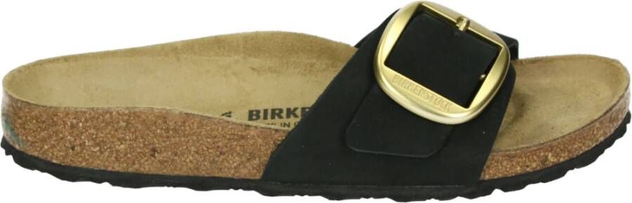 BIRKENSTOCK Slippers Dames Madrid Big Buckle Maat: 39 Materiaal: Nubuck Kleur: Zwart - Foto 5
