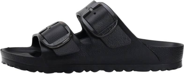 Birkenstock Zwarte Sandalen Big Buckle Stijl