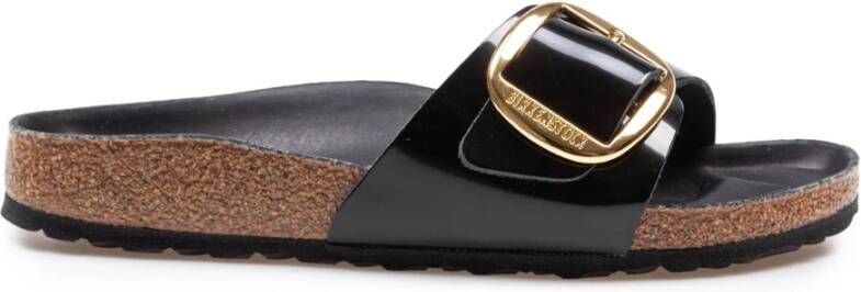 Birkenstock Low-Top Sneakers Sandale Madrid Big Buckle Natural Leather in zwart - Foto 5